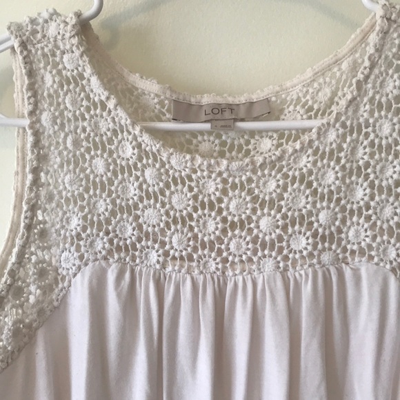 WHITE TANK TOP WITH LACE DETAILS - Picture 2 of 3